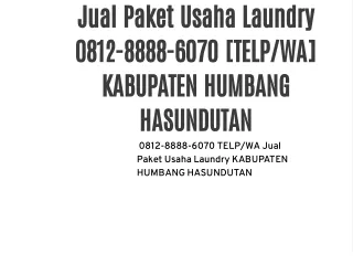 PAKET USAHA LAUNDRY ASAHAN