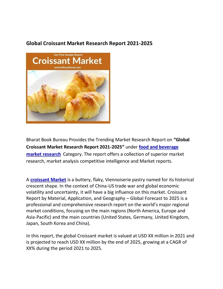 global croissant market research report 2021 2025