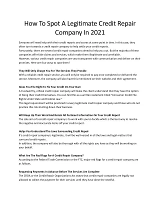 How To Spot A Legitimate Credit Repair Company In 2021-converted