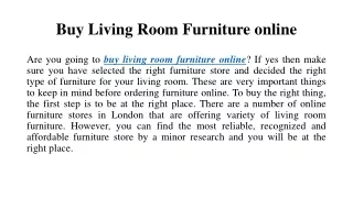 Buy living room furniture online
