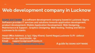 web development company in lucknow