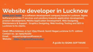 website developer in lucknow sigma software