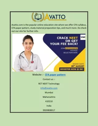 CFA paper pattern | Avatto.com