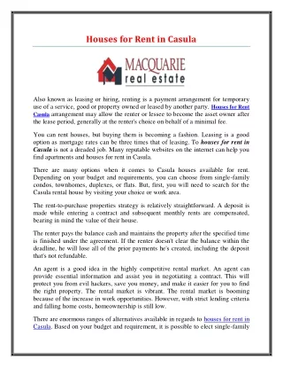 houses for rent in casula