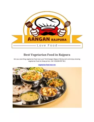 Best Vegetarian Food in Rajpura