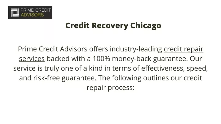 credit recovery chicago