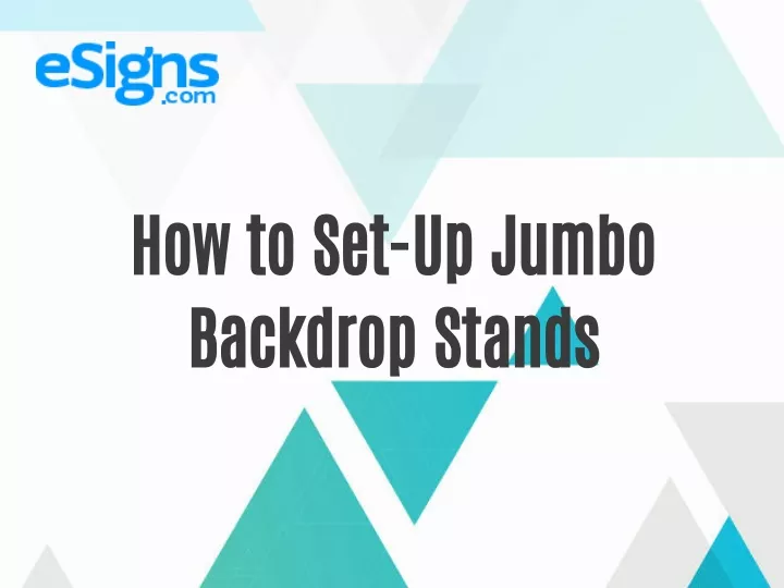 how to set up jumbo backdrop stands