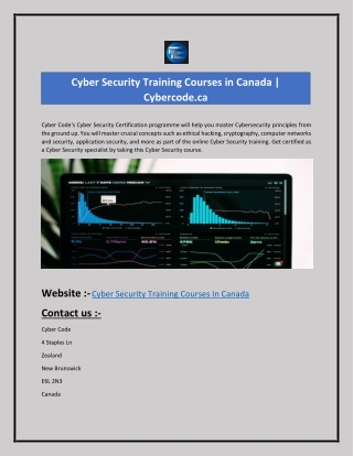 Cyber Security Training Courses in Canada  Cybercode.ca