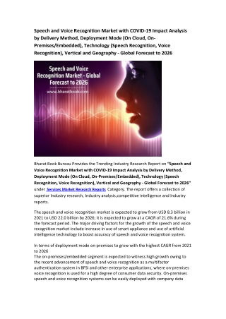 speech and voice recognition market with covid