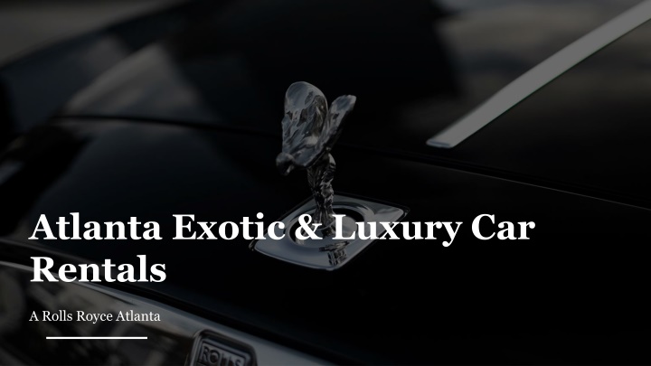 atlanta exotic luxury car rentals