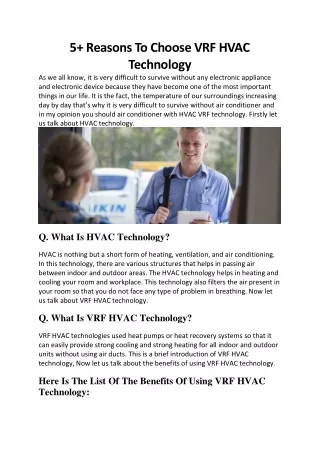 5  Reasons To Choose VRF HVAC Technology-converted