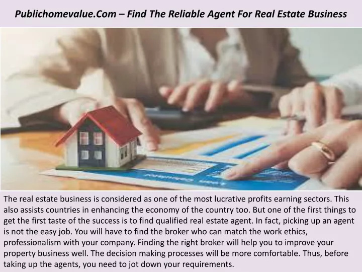 publichomevalue com find the reliable agent for real estate business