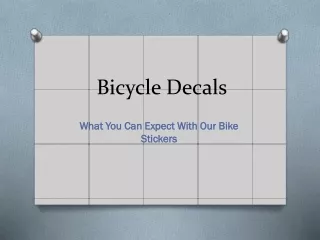 How To Restore Your Bicycle With Our Bike Stickers