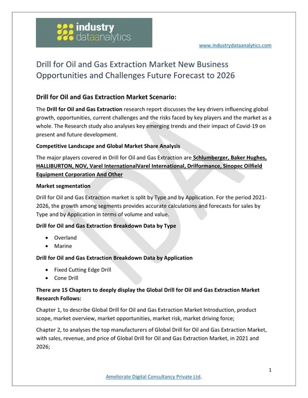 www industrydataanalytics com