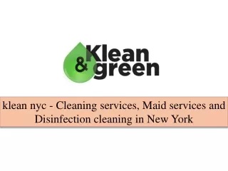 klean nyc cleaning services maid services