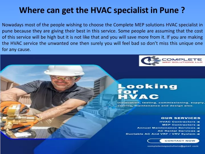 where can get the hvac specialist in pune