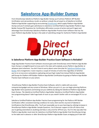 Salesforce App-Builder Dumps