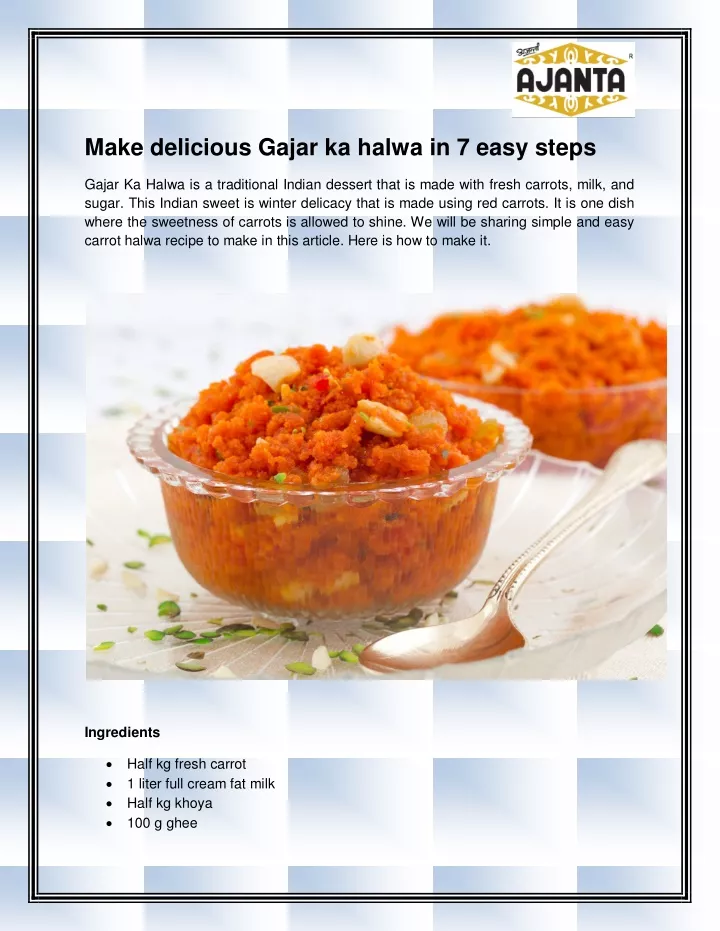 make delicious gajar ka halwa in 7 easy steps