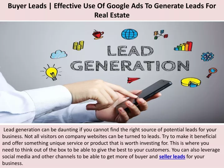 buyer leads effective use of google ads to generate leads for real estate