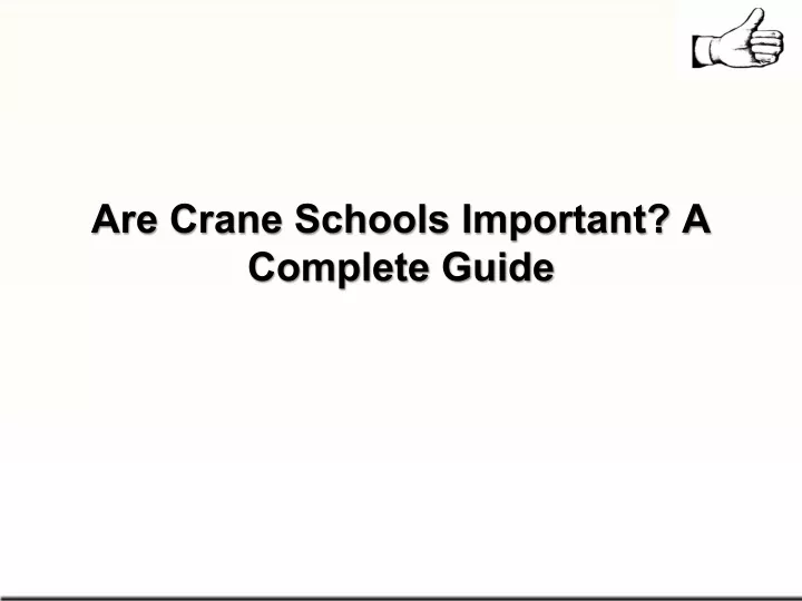 are crane schools important a complete guide