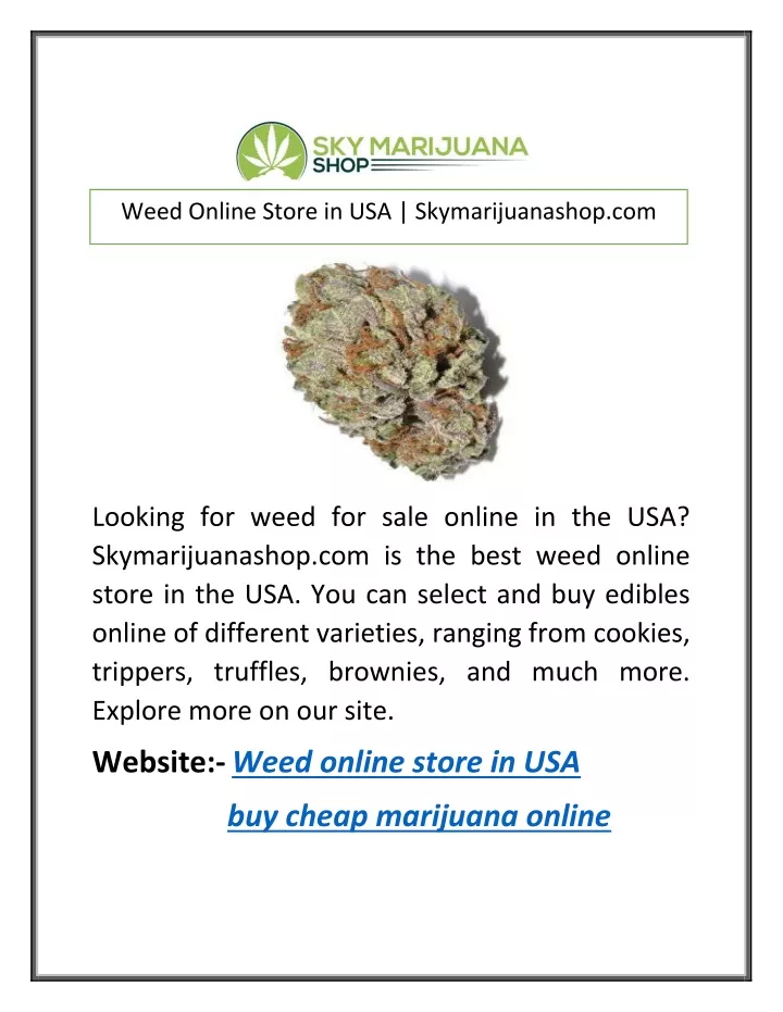 weed online store in usa skymarijuanashop com
