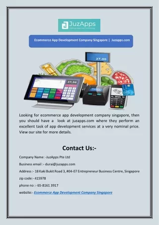ecommerce app development company singapore