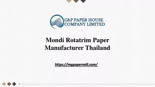 Order Mondi Rotatrim Paper Manufacturer Thailand