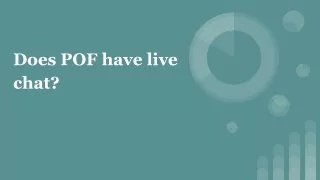 does pof have live chat