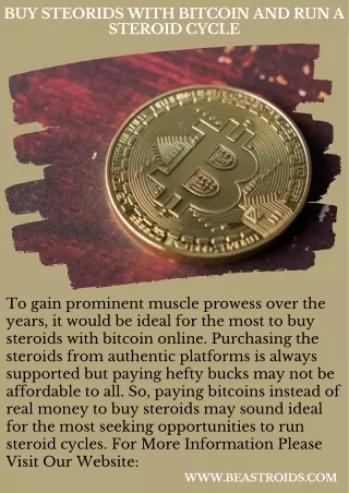 Buy Steorids With Bitcoin And Run A Steroid Cycle