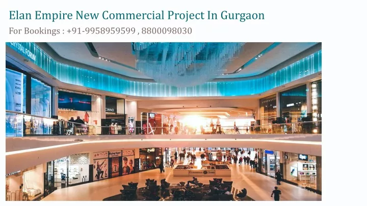 elan empire new commercial project in gurgaon