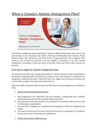 what is canada s atlantic immigration pilot