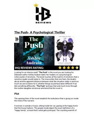 the push a psychological thriller