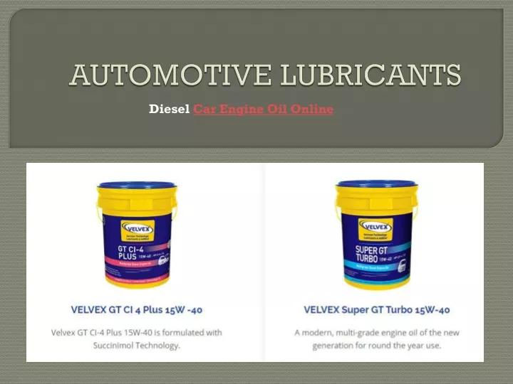 automotive lubricants