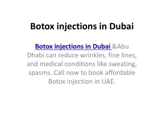 botox injections in dubai