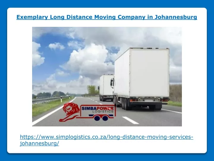 exemplary long distance moving company