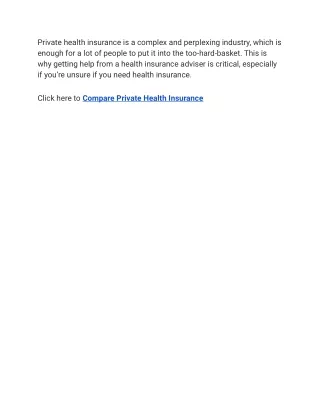 private health insurance is a complex