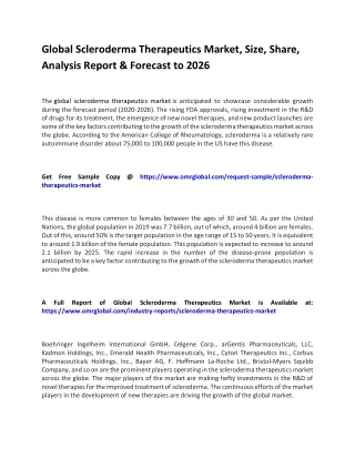 global scleroderma therapeutics market size share