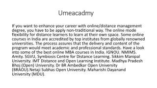 umeacadmy