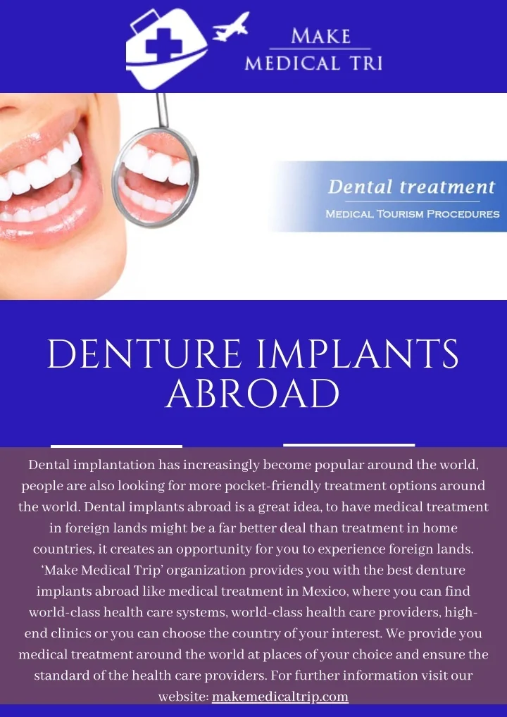 PPT Cheap and Affordable Dental Implant Abroad Make Medical Trip