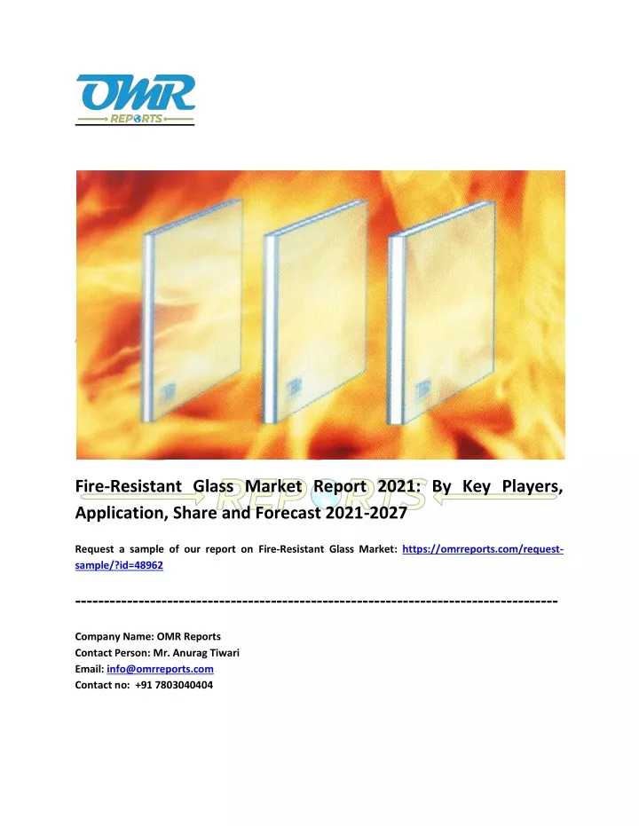 fire resistant glass market report 2021