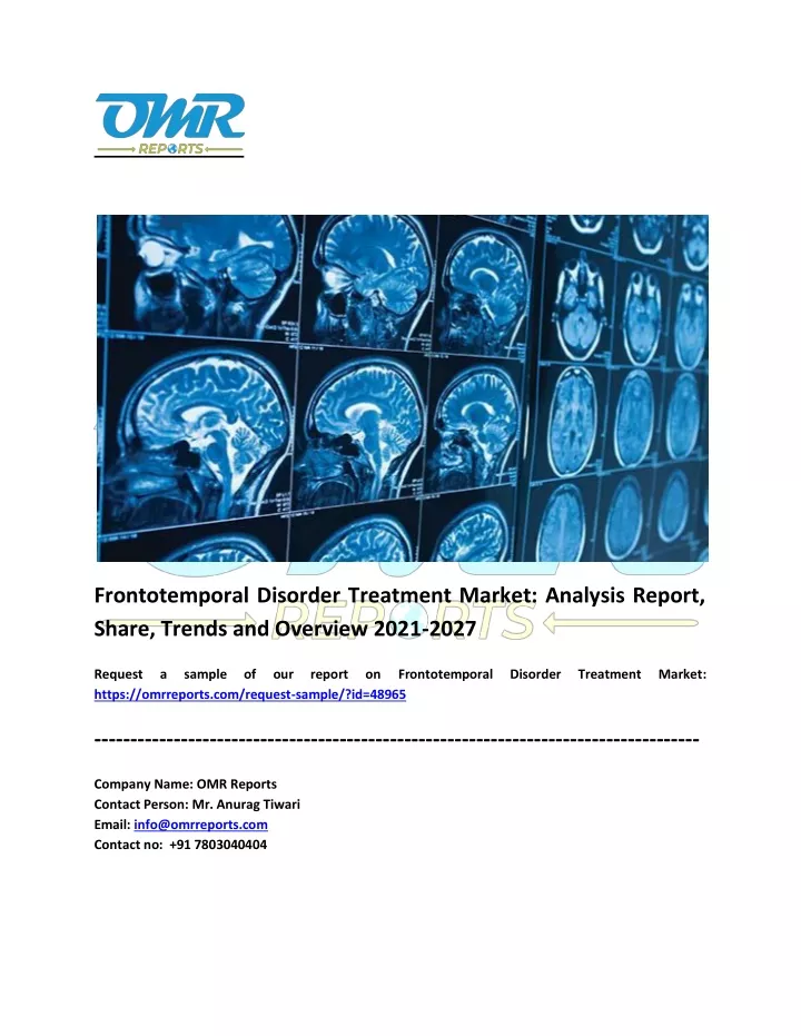 frontotemporal disorder treatment market analysis