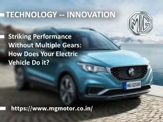Striking Performance Without Multiple Gears How Does Your Electric Vehicle Do it