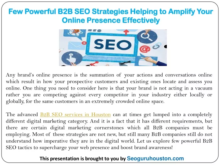 few powerful b2b seo strategies helping