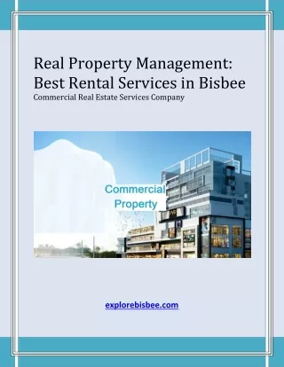 Real Property Management: Best Rental Services in Bisbee