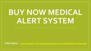 Buy Now Medical Alert System