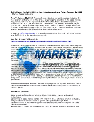 defibrillators market 2020 overview latest
