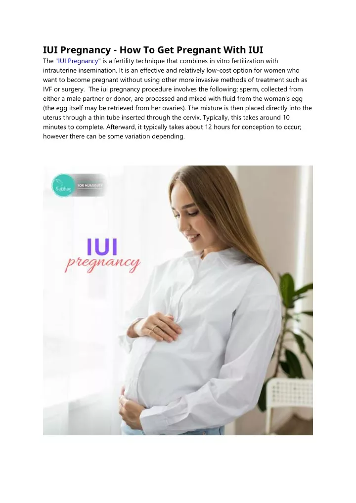 iui pregnancy how to get pregnant with