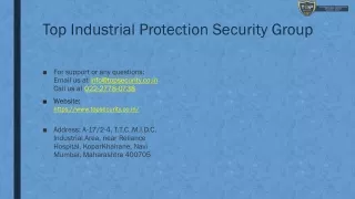 Top Industrial Protection Security Group India Blog