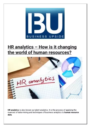 hr analytics how is it changing the world