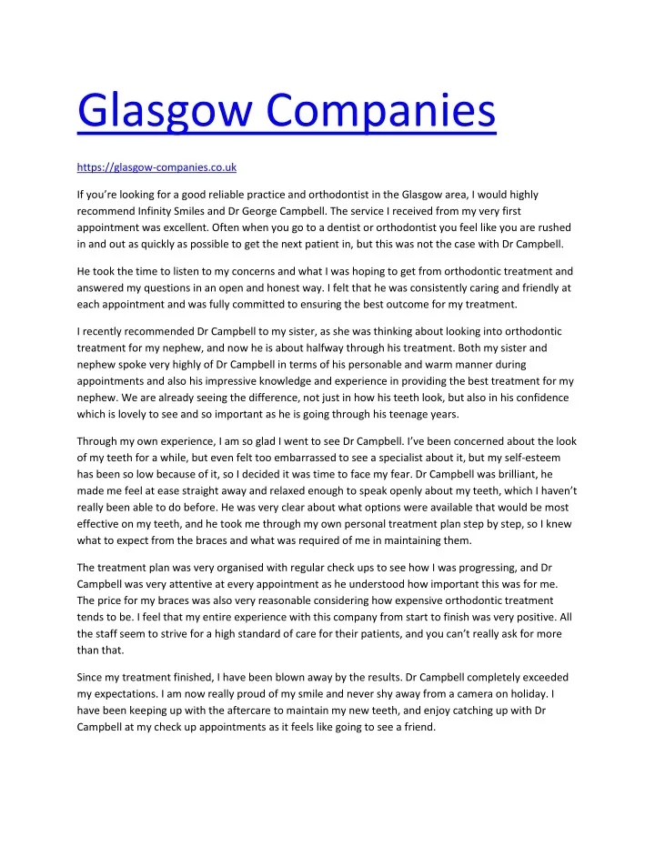glasgow companies